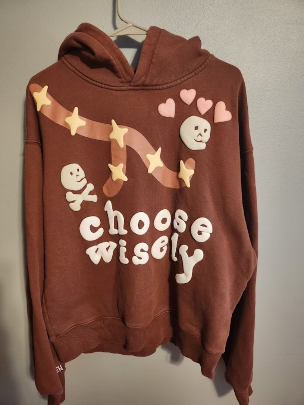 Broken Planet Choose Wisely Hoodie Brown Size Large 100% Organic Cotton